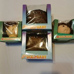 Vtg Fiber Craft Original And Little Doll Baby Craft Doll Heads Multicolor